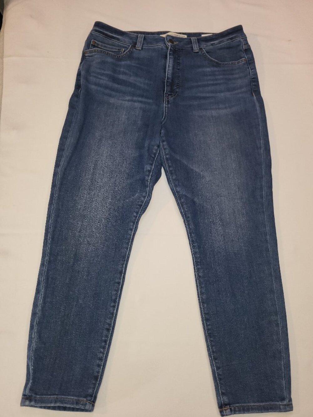 Denver Hayes Women’s High Rise Skinny Crop Jeans Size 16 Blue Denim